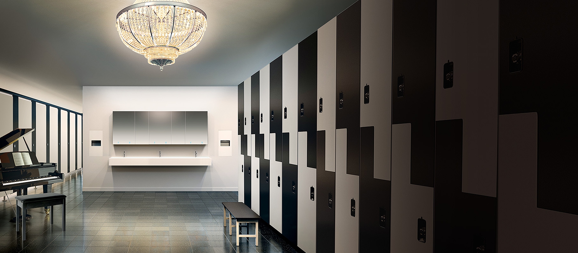 Rendering of a conference room